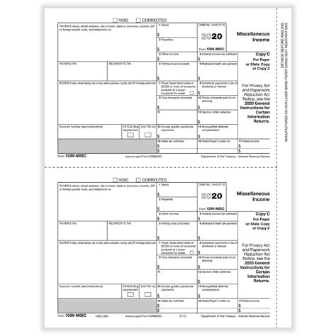 Form 1099MISC Miscellaneous Payer Copy C