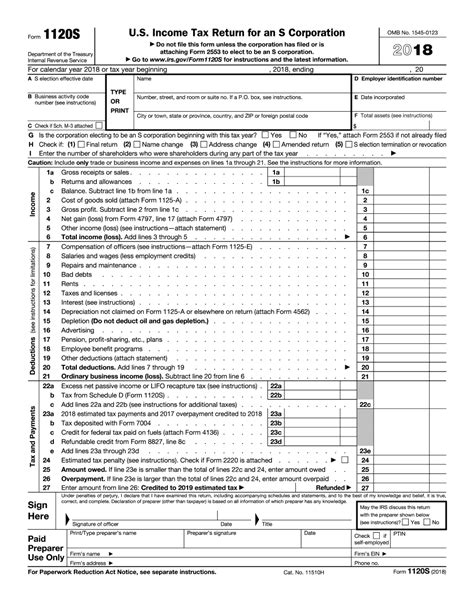 Form 1120S), Part I, Box C, “IRS Center Where Corporation Filed …