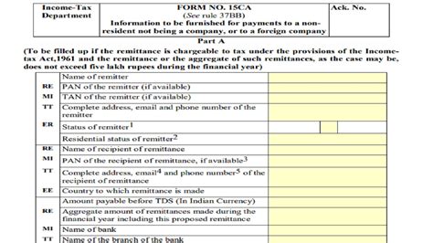 Form 15CA & CB CA Certificate Foreign Remittance - CAclubindia