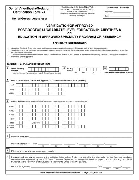 Form 2a Verification Of Approved PostDoctoral/graduate Level