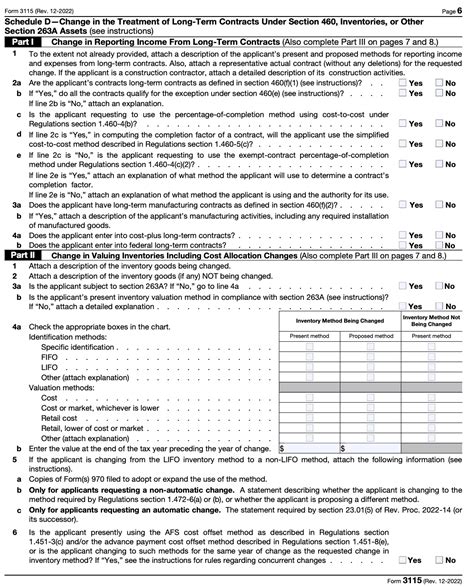 Form 3115 Instructions (Application for Change in Accounting Method)