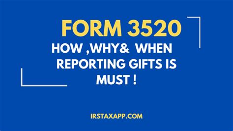 Form 3520 IRS Filing: A Must-Do for Tax-Free Gifts, Bequests, and ...