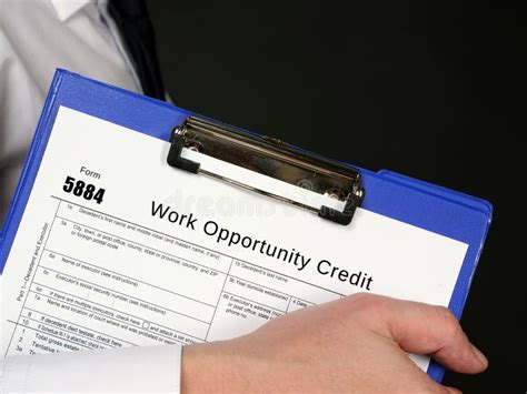 Form 5884 Work Opportunity Credit Editorial Stock Image Image of
