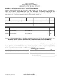 Form 829 Download Fillable PDF or Fill Online Reconstructed Vehicle