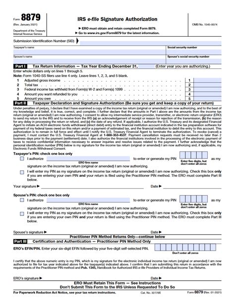Form 8879EMP IRS efile Signature Authorization for Forms 940945