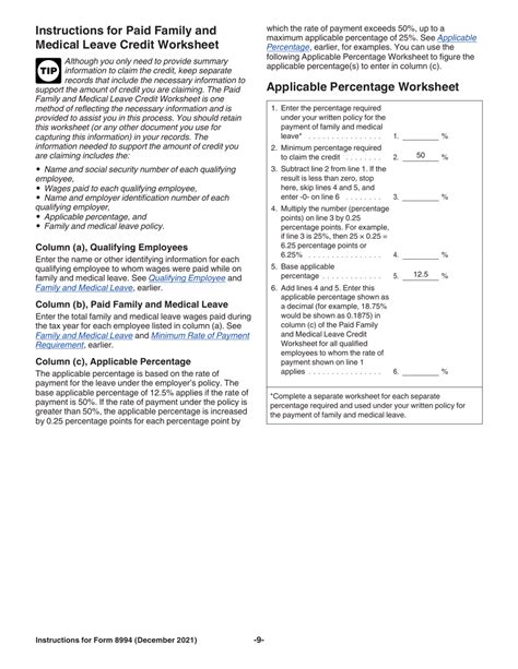 Form 8994 Employer Credit for Paid Family and …