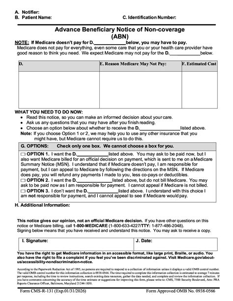 Form CMSR131. FFS ABN Forms Docs 2023