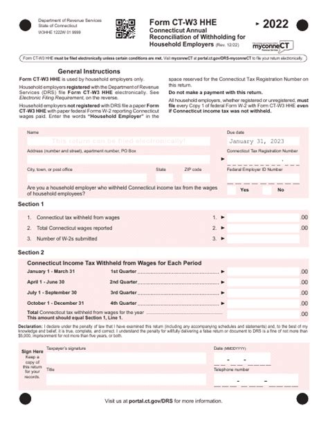 Form CT-W3 HHE 2024