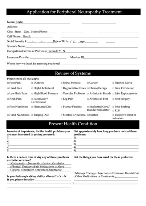 Form CmsR131 Application For Peripheral Neuropathy Treatment