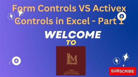 Form Controls VS Activex Controls in Excel Part 1 / How to create