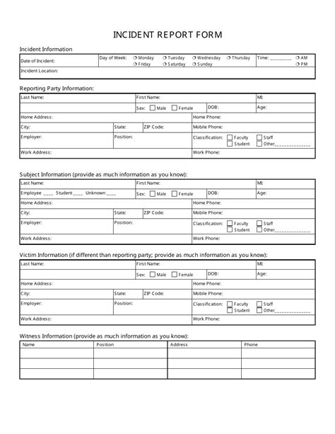 Form DD191FF Download Fillable PDF or Fill Online Incident Report