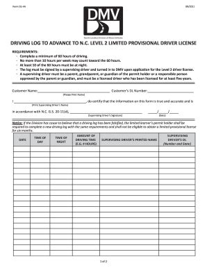 Form DL4A Download Fillable PDF or Fill Online Driving Log to Advance