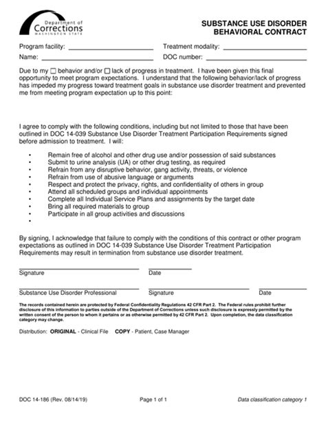 Form DOC14186 Download Printable PDF or Fill Online Substance Use