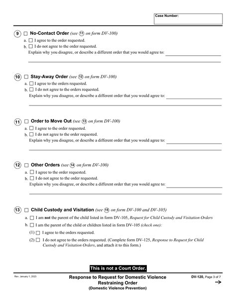 Form DV120 Download Fillable PDF or Fill Online Response to Request