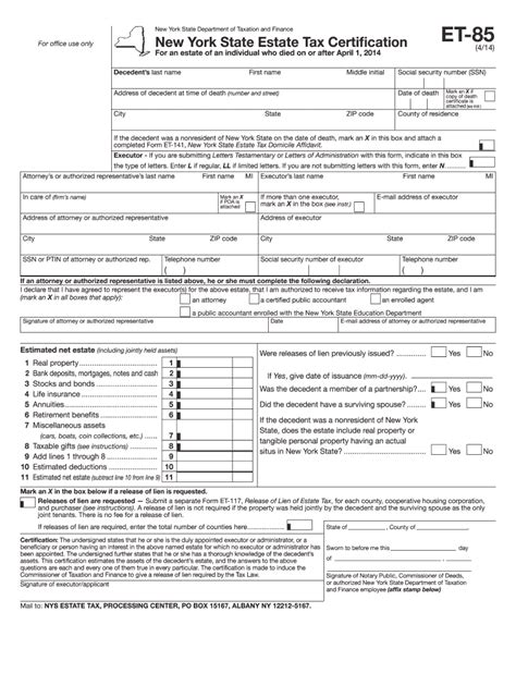 Form Et 85 Fill Out and Sign Printable PDF Template signNow