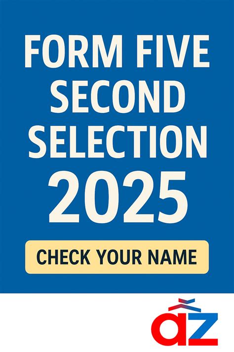 Form Five Second Selection 2021..Read Here