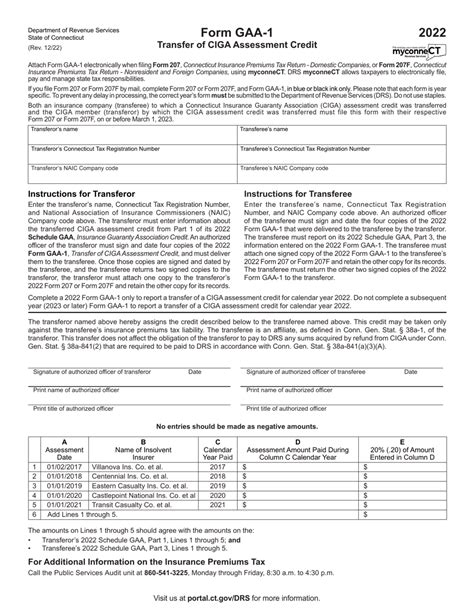 Form GAA-1 2024 - ct