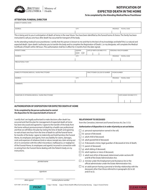 Form HLTH3987 Download Fillable PDF or Fill Online Notification of