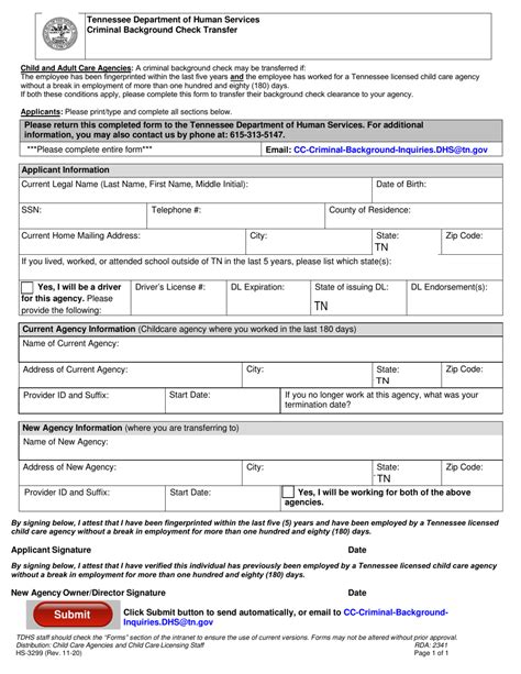 Form HS3299 Fill Out, Sign Online and Download Fillable PDF