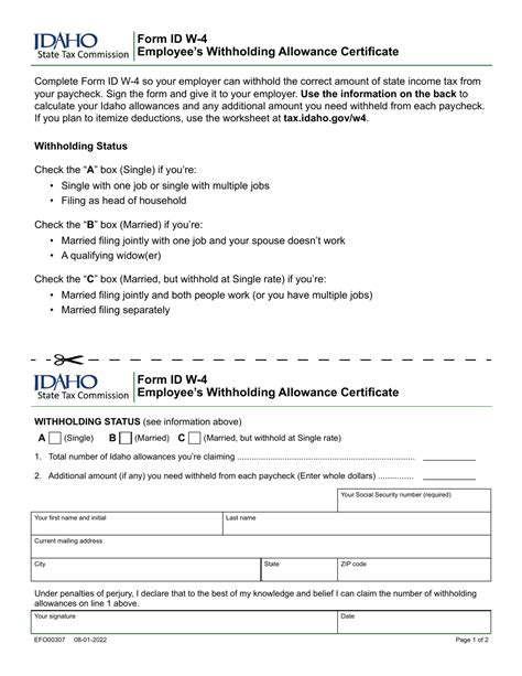 Form ID W4
