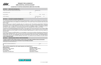 Form INF1112 Download Fillable PDF or Fill Online Request for Closure