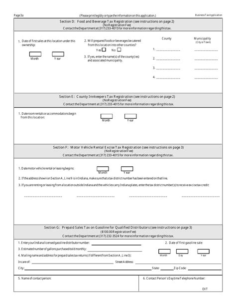 Form Indiana Department of Revenue BT-EX Business …