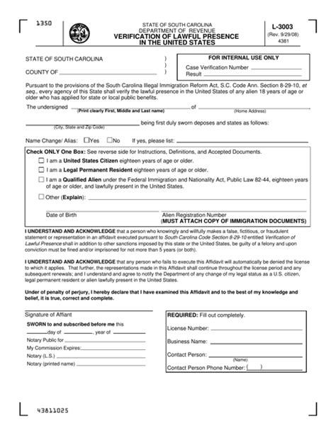 Form L3003 Download Printable PDF or Fill Online Verification of