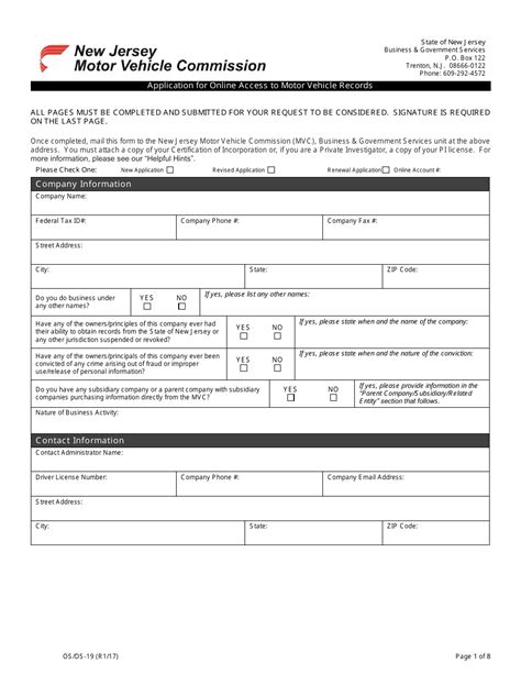 Form OS/DS19 Download Printable PDF or Fill Online Application for