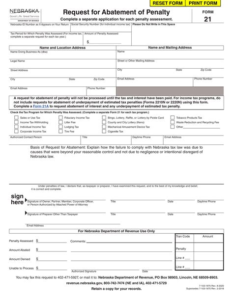 Form R20131 Download Fillable PDF or Fill Online Request for Abatement