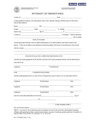 Form RVF1310501 Download Fillable PDF or Fill Online Affidavit of