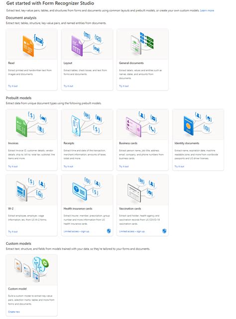 Form Recognizer Studio Azure Applied AI Services Microsoft Learn
