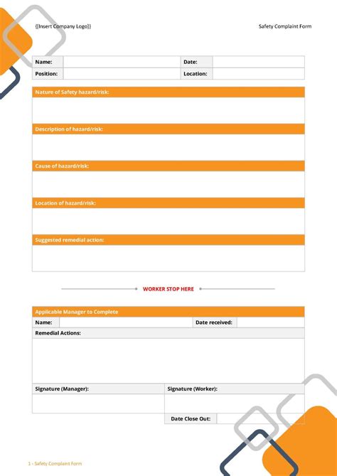 Form Safety Complaint Form IHSEQ