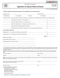 Form TC142 Download Fillable PDF or Fill Online Application for