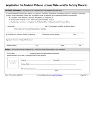 Form VTR615 Download Fillable PDF or Fill Online Application for