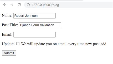 Form Validation in Django