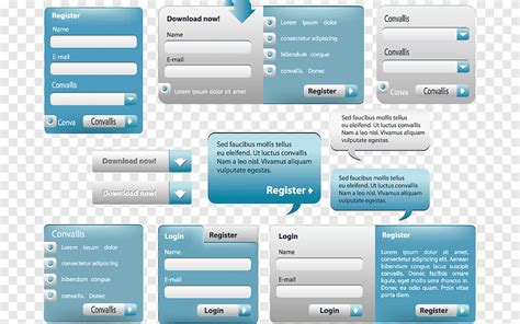 Form Web design Web template system Website, blue UI Window Toolkit