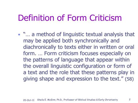 Form criticism