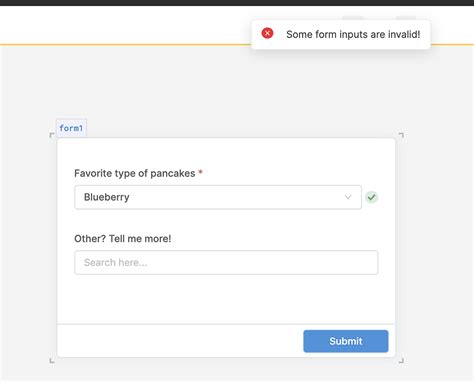 Form error state persists as empty input changes from required to