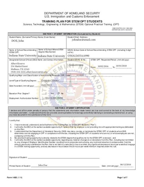 Read the Instructions for Form I-983. This document is a general guide to help you complete form I-983. It is your responsibility to ensure that your form I-983 is completed correctly. We are required to review your I-983 and verify that it is complete, before we can recommend STEM OPT. Read the entire Instructions for Form I-983 provided by .... 