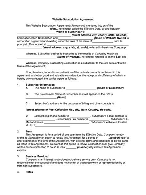 Form of Subscription Agreement Used in the SEC Gov Fill Out and Sign