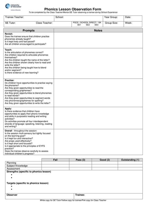 Formal Observation Lesson Plan Template Lovely 3 Lesson Observation