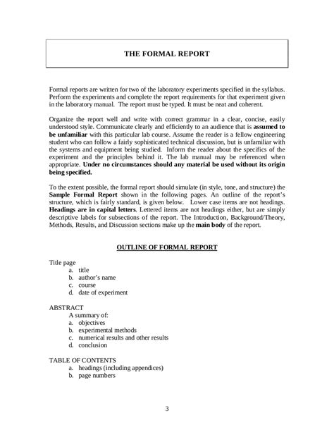 Formal Report 16+ Examples, Format, Pdf Examples