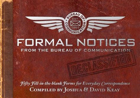 Read Online Formal Notices Fifty Fillintheblank Forms For Everyday Correspondence By Magnetism Studios