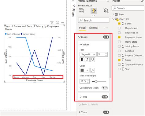 Format Line Chart in Power BI