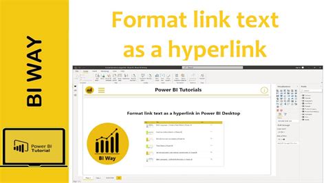 Format link text as a hyperlink in Power BI YouTube