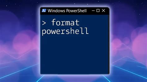 Format powershell script.  Discover tips and tricks for seamless data presentation, making you...