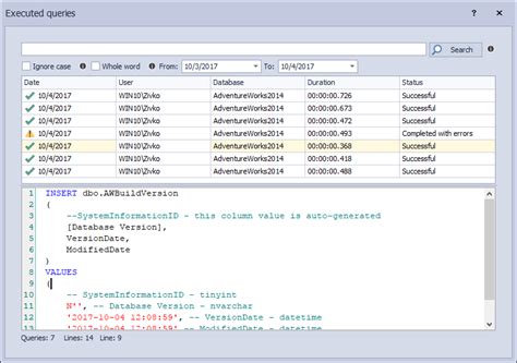 Format query in sql server management studio nhosi