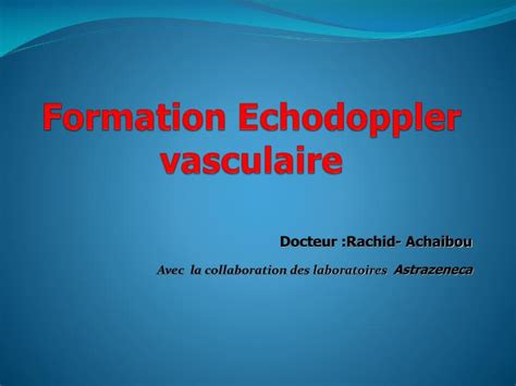 Formation Echodoppler vasculaire - SlideServe