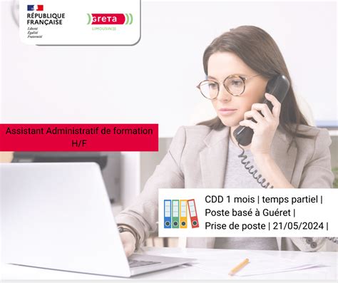 Formation assistant administratif greta