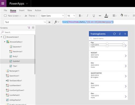 Formatting Dates in Power Apps BretTech